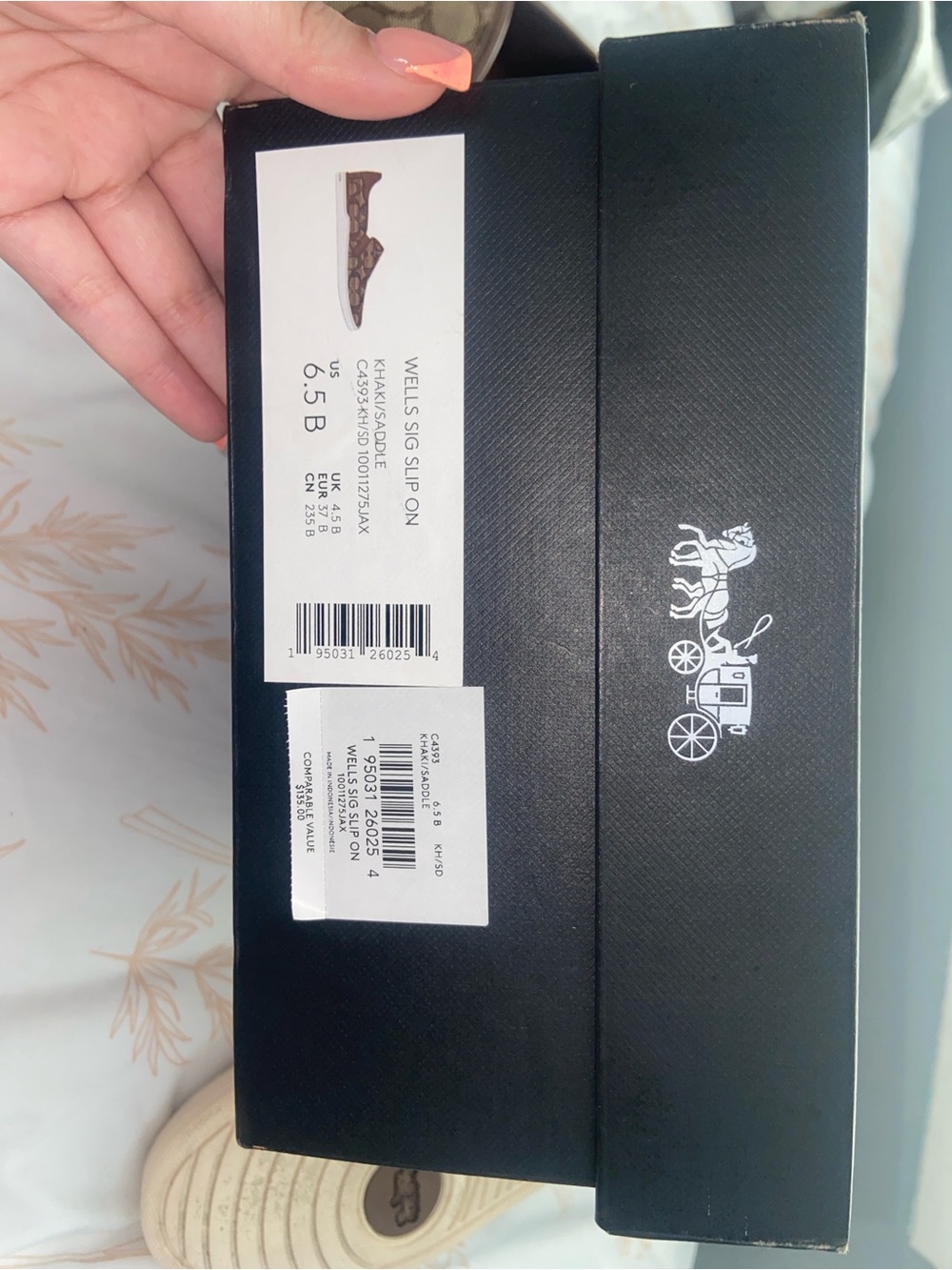 Coach Brown Signature Slip-On Sneakers with Tan Accents - Picture 4 of 4